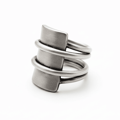 Vintage Geometric Stainless Steel Viking Ring